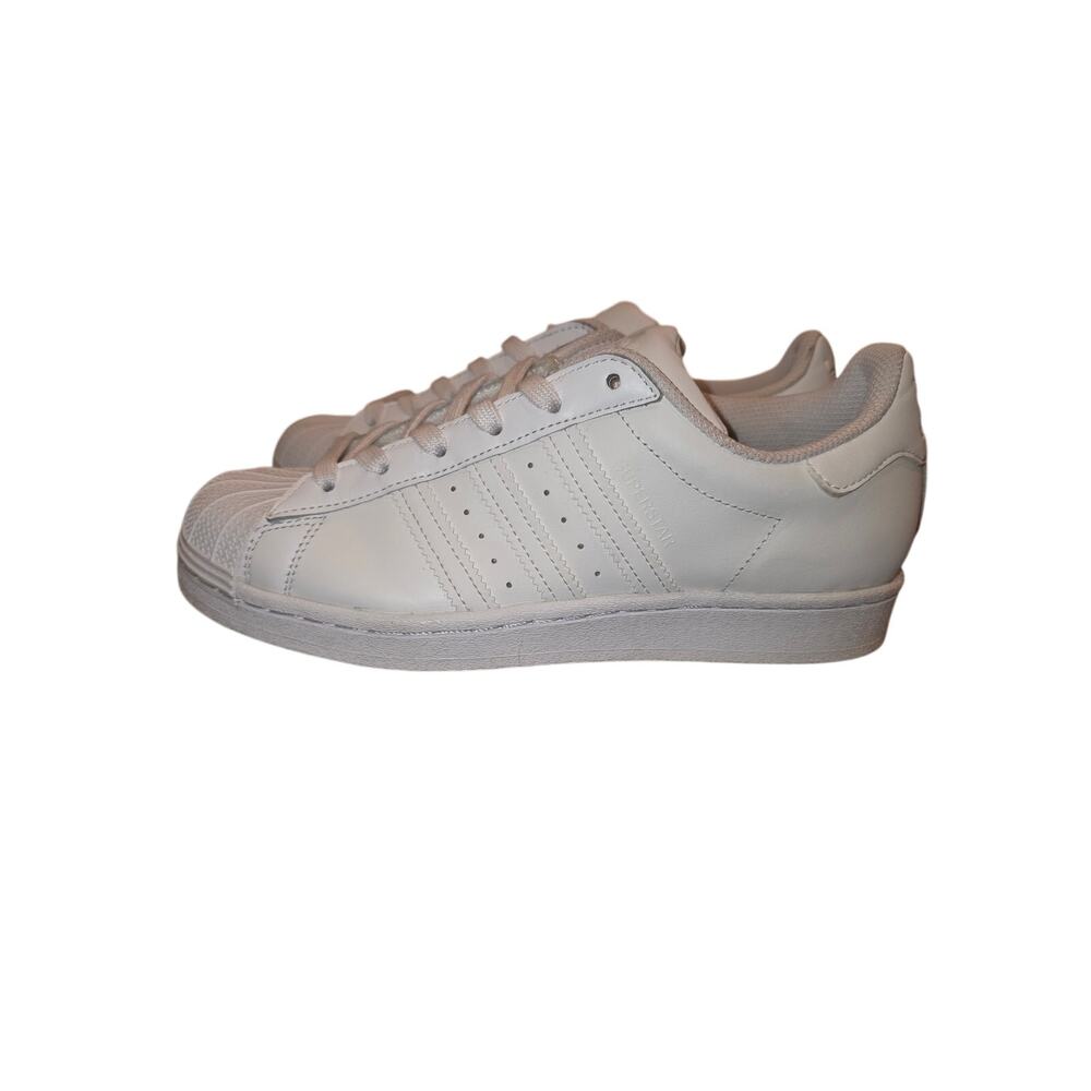 Adidas Superstar Womens 7.5 White Leather Shell Toe Sneakers FW2294